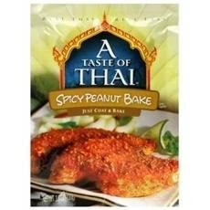 Spicy Peanut Coating 3.5 Ounce Pack of 12 Gluten Free Thai Baking Mix