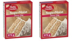 Betty Crocker Super Moist Cherry Chip Cake Mix, 375g (2 Pack)