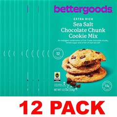 bettergoods Extra Rich Sea Salt Chocolate Chunk Cookie Mix 12.5 oz Box – 12 PACK