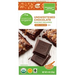 Simple Truth Organic Unsweetened Chocolate Baking Squares 4 oz – Pack of 3
