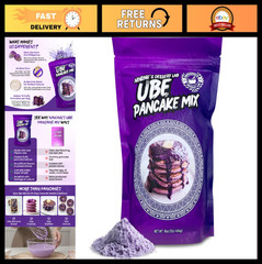 Ube Pancake Mix – Buttermilk Flavor with Real Ube, Makes Cakes, Waffles & Crepes