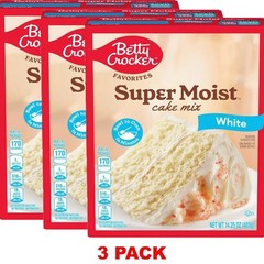 Betty Crocker Favorites Super Moist White Cake Mix 14.25 oz Box – 3 PACK