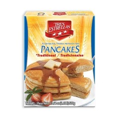 Tres Estrellas Mezcla de harina para PANCAKES, 17.6 OZ (2 Cajas )