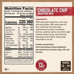 KODIAK Chocolate Chip Muffin Mix Protein Packed Whole Grains 14 oz Box – 3 PACK