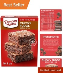Duncan Hines Chewy Fudge Brownie Mix – 18.3 oz. of Chocolate Bliss