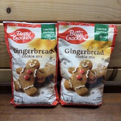 2 New Betty Crocker GINGERBREAD Cookie Mix 17.5 Oz Easy Recipes Exp 6/26