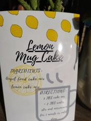 LEMON MUG CAKE mix JarzOnJarz mason jar sweets made to order