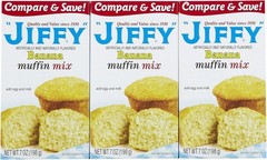 Jiffy Banana Muffin Mix 7 Ounce (Pack of 3)
