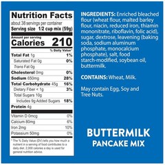 Buttermilk Pancake Mix, Light & Fluffy, 30 lbs (6×5 lb Bags)