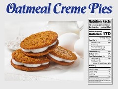 16.2 OZ of Oatmeal Crème Pies – 12 Soft Cookies, Perfect for On-the-Go Treats