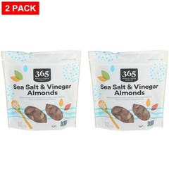 Whole Foods Market, Almond Seasoned Sea Salt & Vinegar, 10 Ounce – Pack Of 2
