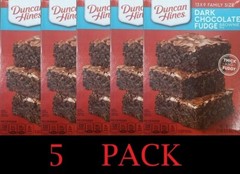 5x Duncan Hines DARK CHOCOLATE FUDGE Baking Brownie Mix 18.2 oz – 5 PACK