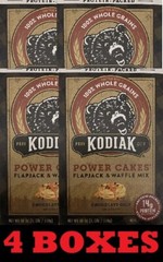 4x Kodiak Protein Cakes CHOCOLATE CHIP Flapjack & Waffle Mix 18oz – 4 BOXES