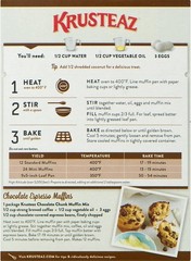 KRUSTEAZ Chocolate CHUNK Muffin Mix 18.25 oz Box – 5 PACK
