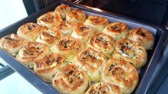 Gulluoglu Rolled Savory Cheese Pie (Gulborek) Daily Fresh Shipment from Istanbul