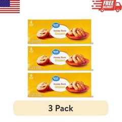 Great Value Glazed Honey Buns 10.5 oz 6 Count 3 Pack Sweet Breakfast Snack Buns