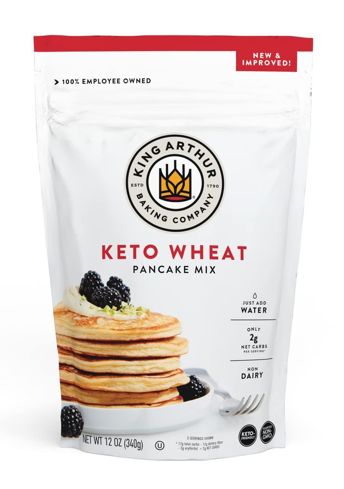 Keto Pancake Mix – Low Carb, High Protein Breakfast – Just Add Water, 12 oz
