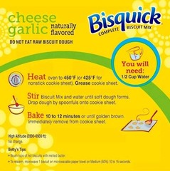 ×6 Betty Crocker Bisquick Complete Cheese Garlic Biscuit Mix Just Add Water 7.75