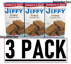3 PACK – Jiffy FUDGE BROWNIE Mix 8 Oz Baking Box (Total 24 oz) FAST SHIP!!