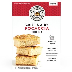 King Arthur Focaccia Baking Mix Easy Airy Crispy Homemade 18.4 oz Kit
