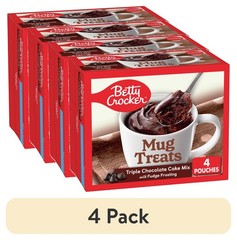 (4 pack) Crocker Mug Treats Triple Chocolate Cake, 12.5 oz