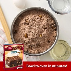 (6 pack) Betty Crocker Delights Supreme Walnut Brownie Baking Mix, 16.5oz