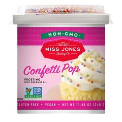 Miss Jones Vegan Gluten Free Whipped Frosting 11.98 Oz Non Gmo Creamy Taste