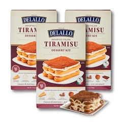 DeLallo Tiramisu Complete Dessert Kit, No-Bake Italian Cake Mix, Italy (3-Pack)