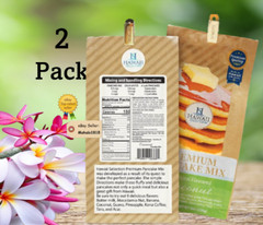 🌺 Two (2) Hawaii Selection, Premium Pancake Mix COCONUT, 8 Ounce