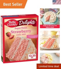 Delights Super Moist Strawberry Cake Mix, 13.25 oz – Easy Great Taste