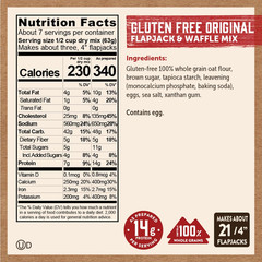 Kodiak Cakes Frontier Oat Gluten Free Protein Pancake and Waffle Mix, 16Oz (Pack