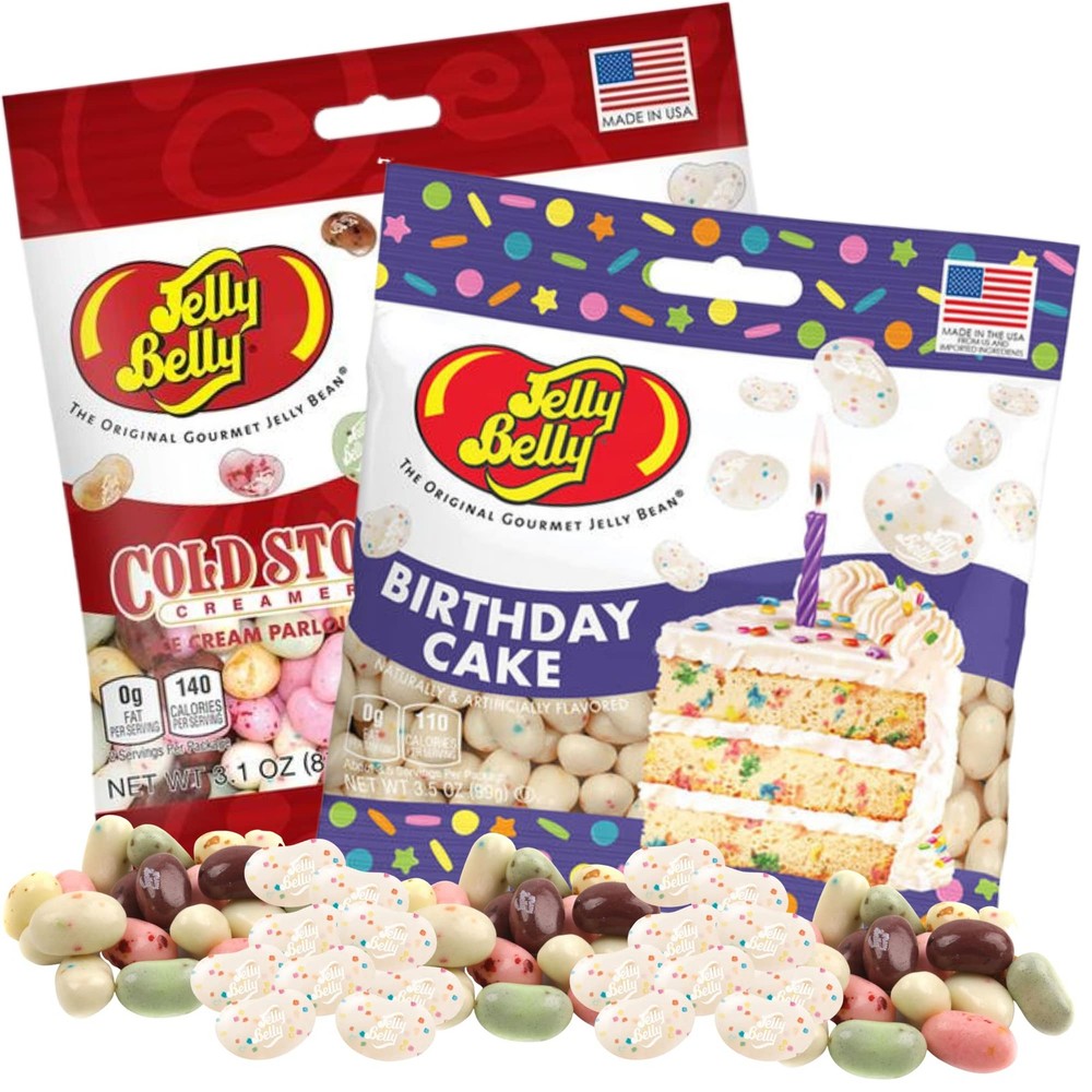Jelly Belly Cold Stone Ice Cream Birthday Cake Mix 2 Pack of 3.5 Ounce Bags