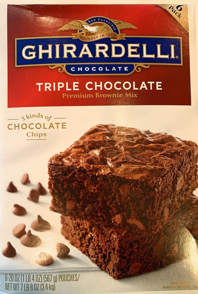 Ghirardelli Triple Chocolate Brownie Mix, Semi-Sweet, 120 Ounce (Pack of 1)