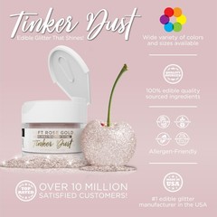 5g Soft Rose Gold Tinker Dust Edible Glitter for Food Desserts Beverages