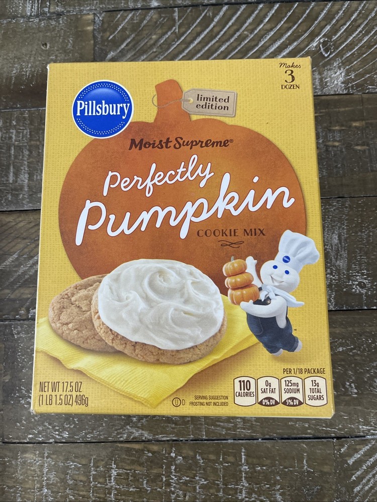 Pillsbury Moist Supreme Perfectly Pumpkin Cookie Mix-New(See Below)