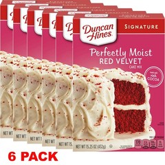 DUNCAN HINES Perfectly Moist RED VELVET Cake Mix 15.25 oz Box – 6 PACK