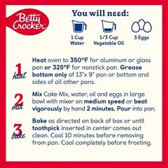 Betty Crocker Favorites Super Moist Yellow Cake Mix, 13.25 oz Box