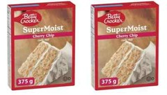 Betty Crocker Super Moist Cherry Chip Cake Mix, 375g (2 Boxes)