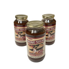 None Such Mincemeat Pie filling CLASSIC ORIGINAL Raisins Apples BB 10/2026 X 3