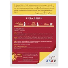Simple Mills Pizza Dough Mix Almond Flour 9.8 Oz Pack Of 1