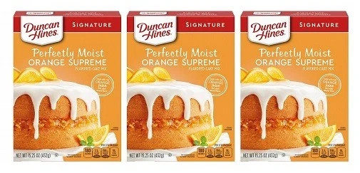 Duncan Hines Signature Orange Supreme Cake Mix 3 Pack