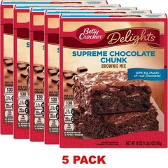 Betty Crocker Delights Supreme Chocolate Chunk Brownie Mix 18 oz Box – 5 PACK