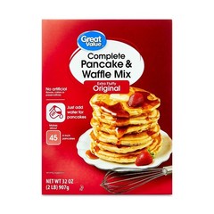 (3 pack) Great Value Complete Pancake & Waffle Mix, Extra Fluffy, Original