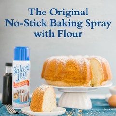 Original No-Stick Baking Spray with Flour, 5 oz Can, 4-Pack, Non-Stick Cooking
