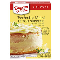Duncan Hines Perfectly Moist Lemon Supreme Cake Mix (Pack of 2) 15.25 oz Boxes