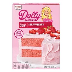 Duncan Hines Dolly Parton’s Strawberry 🍓 Flavored Cake Mix, 15.25 oz.