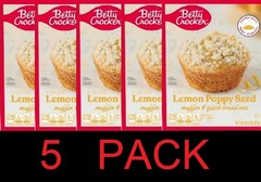 Betty Crocker Lemon Poppy seed Muffin & Quick Bread Mix 14.5 oz Box – 5 PACK