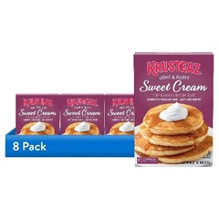 (8 pack) Krusteaz Sweet Cream Pancake and Waffle Mix, Light & Fluffy, 26 oz Box