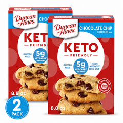 (Pack of 2)Duncan Hines Keto Friendly chocolate chip cookie Mix 8.8 oz Each…..