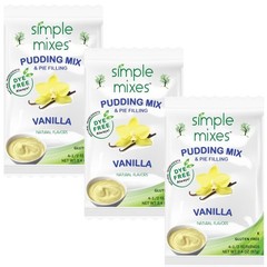 Vanilla Natural Instant Pudding Mix 3 Pack Healthy Snack Pudding Pie Filling Mix